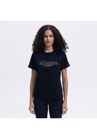 Ellesse Ef445-bk Bisiklet Yaka Kadın T-shirt - Siyah