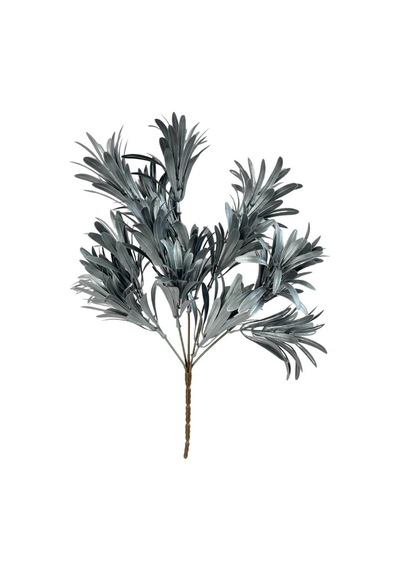 Yapay Çiçek Gümüş Renk Podocarpus Demeti 7dal 48 Çiçek Garnitür Aradal Dekoratif Yapay Bitki