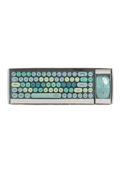 Yeşil Kablosuz Klavye Ve Mouse Seti 12861390