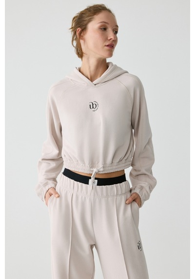 Urban Beat Kathrıne Kadın Kapüşonlu Taş Rengi Sweatshirt Taş Rengi