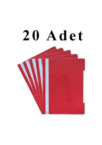 Artlantis 20 Adet A4 Kırmızı Telli Dosya 1 Paket Ekonomik Kaliteli Telli Dosya Ofis Büro Okul Diğer
