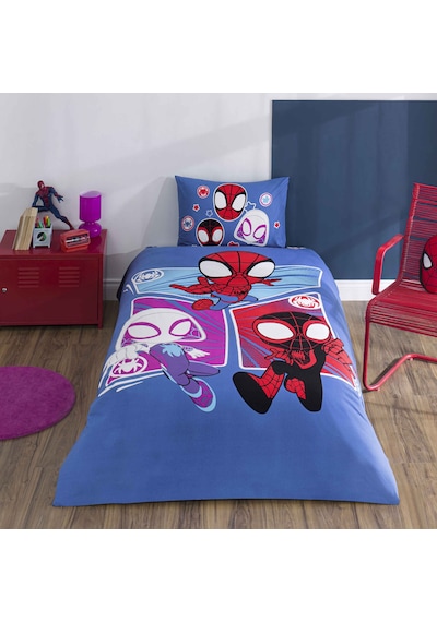 Taç Lisanslı Spidey Adventure Tek Kişilik Pamuk Nevresim Takımı 000000001000051953 Çok Renkli