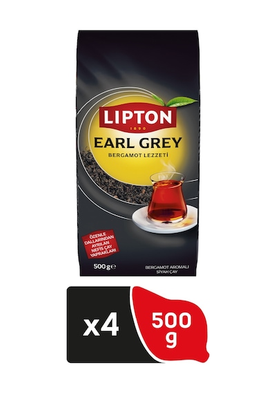 Lipton Earl Grey Bergamot Aromalı Siyah Dökme Çay 4 x 500 G