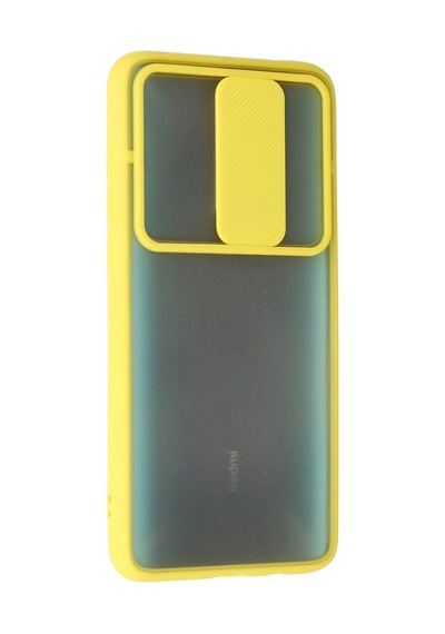 Newface - 829 - Xiaomi Redmi Note 8 Pro Kılıf Palm Buzlu Kamera Sürgülü Silikon - Csmo-tex - - Sarı