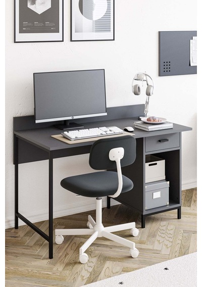 Ately Metal Ayaklı Çalışma Masası Ofis Kütüphane Oyuncu Masası Antrasit Antrasit Ately Metal Ayaklı Çalışma Masası Ofis Kütüphane Oyuncu Masası Antrasit Antrasit