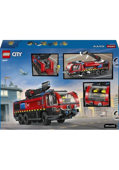 LEGO® City Havaalanı İtfaiye Kamyonu 60499 - 7 Yaş ve Üzeri Çocuklar İçin Acil Durum Aracı İçeren Oyuncak Yapım Seti (691 Parça)
