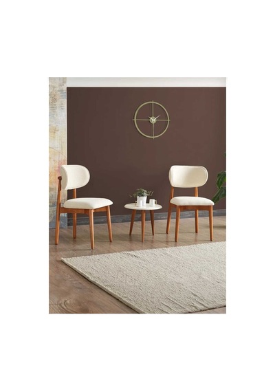 Modena Home Bohem Yemek Masası Sandalyesi Ahşap Sandalye Polo Mutfak Sandalyesi Bej