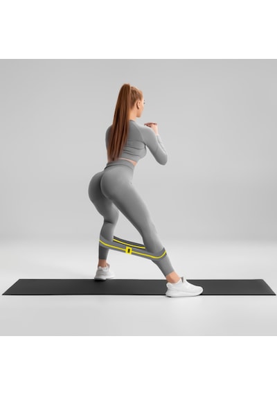 Pilates ve Squat Egzersiz Kaymaz Kumaş Direnç Bandı 40 cm