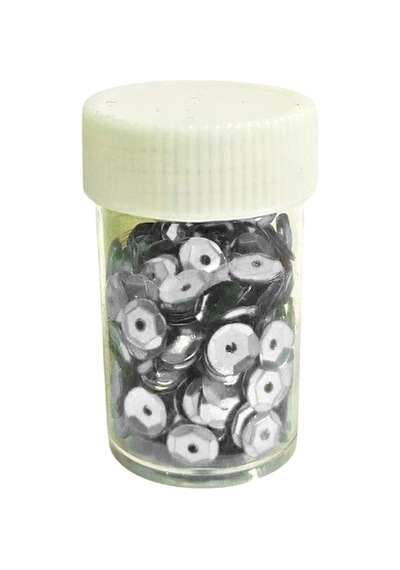 Gri Gümüş Renkli Pul Yuvarlak Pul 8mm Pul- 1 Adet