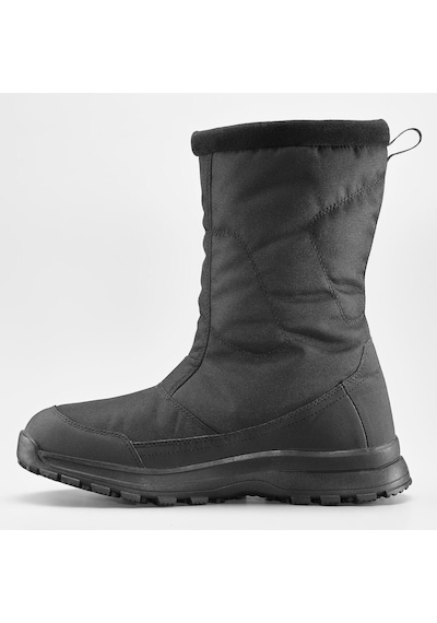 Decathlon Erkek Su Geçirmez Outdoor Kar Botu - Siyah - Sh100 Zip Siyah