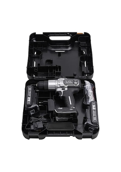 Black+Decker Silver Seri BDCHD18SC2K-QW 1.5AH Çift Akülü Vidalama