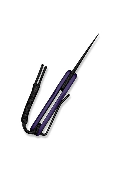Civivi Purr Purple & Black G10 Handle Black Stonewashed Nitro-v Blade Kamp Çakı Mor