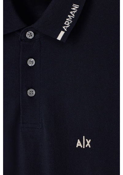 Armani Exchange % 100 Pamuk Regular Fit Düğmeli Polo Erkek Polo Xm002932 Af13026 Ub101 Lacivert