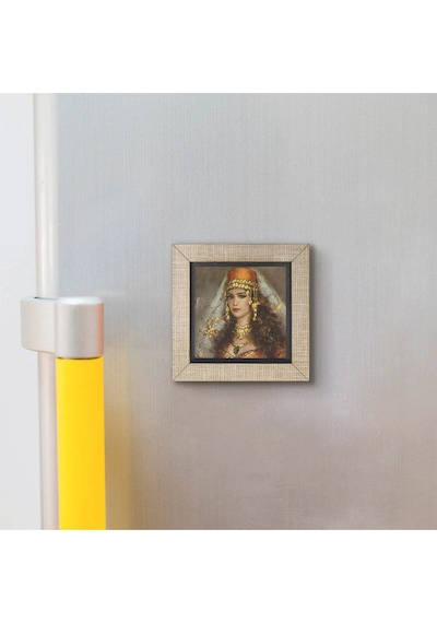 Osmanlı Kadın Çizimi Baskılı Mdf Magnetkrt-110