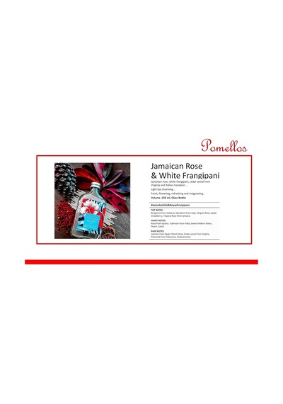 Pomellos Jamaika Gülü &amp Beyaz Frangipani Kolonya 250 Ml