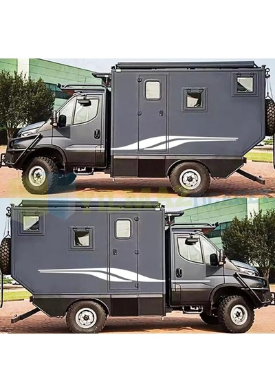 Karavan Çekme Kamp Yan Şerit Oto Sticker Araba Yapıştırma 1 Çift 27 X 300 Cm