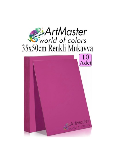 Pembe Renkli Mukavva 35x50 Cm 10 Adet 1 Paket Renkli Sert Karton 1.0 Mm Anasınıfı Hobi Etkinlik Okul Öncesi Elişi