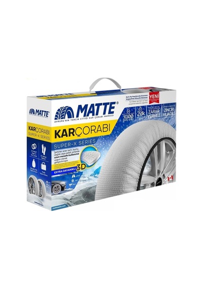 Super X 255/45/16 Medıum Size 62  Oto Kar Çorabı 2 Lastik Için Matte 130