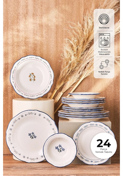 Emsan Farina Porselen 24 Parça 6 Kişilik Yemek Takımı