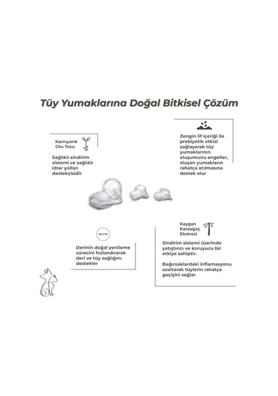 Purrfect Hairball Relief, Kediler İçin Tüy Yumağı Giderici Ve Önleyici Doğal Malt, 100 Ml