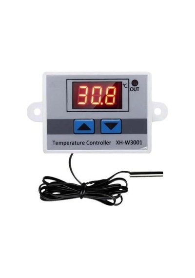 Kuluçka Makinesi Seti, W3001 Termostat 220v, Isı Nem Ölçer, 12v Adaptör, 80x80 12v Fan, 5 Parça