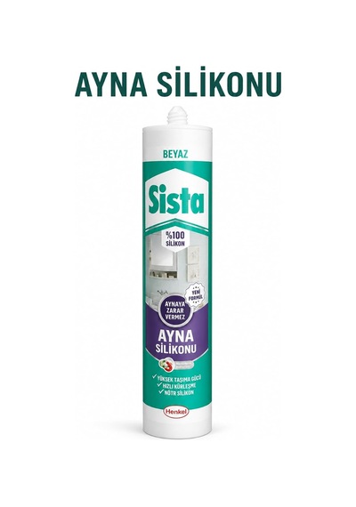 Ayna Silikonu Beyaz %100 Silikon Nötr Kürleşmeli Güçlü Yapıştırıcı Diğer