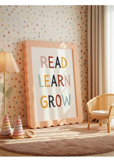 Read Learn Grow Dijital Baskı Poster V8 Çerçevesiz