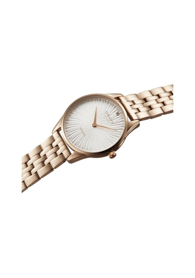 Obaku Denmark V297lxvısv Quartz Çelik Rose Beyaz Kadran Safir Cam 32 Mm Kadın Kol Saati Rose Gold