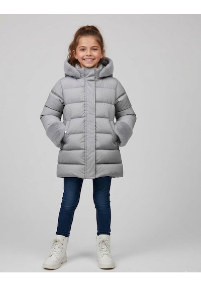 Boutiguestyles Kız Çocuk Şişme Mont Kürklü Gri Sedefli Işıltılı Çıkarılabilir Kapüşonlu Fermuarlı Gri Boutiguestyles Kız Çocuk Şişme Mont Kürklü Gri Sedefli Işıltılı Çıkarılabilir Kapüşonlu Fermuarlı Gri