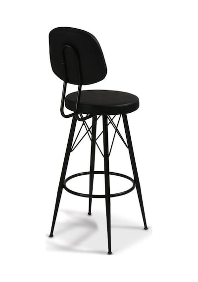 Sandalyecafesi Sandalye Cafesi 1 Adet Metal Ayaklı Deri Eyfel Bar Sandalyesi (469155904)