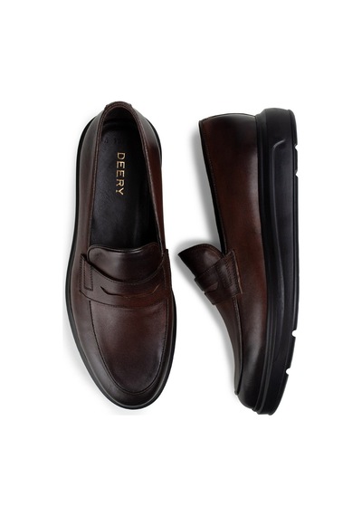 Deery Hakiki Deri Kahverengi Loafer Erkek Ayakkabı Kahverengi (539861171) Kahverengi