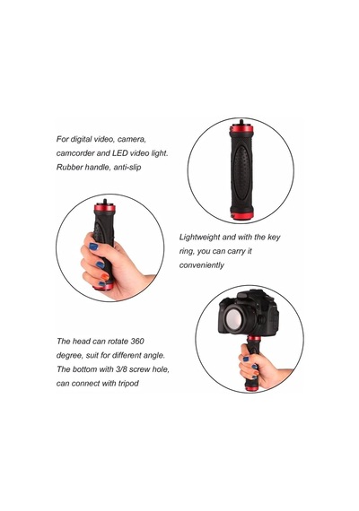Kamera Montaj Seti Aksiyon Kamera Montaj Aparatı Ve Telefon Tutucu, 1/4 Ve 3/8 Vida Girişli Evrensel Dslr, Led Işık Ve Akıllı Telefon Montaj Seti, Hnd1