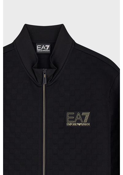 Ea7 Logolu Regular Fit Dik Yaka Fermuarlı Erkek Sweat Sweat 7m002246 Af26241 Uc001 Siyah