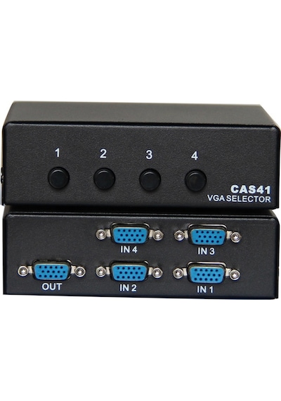 Vcom Dd174 4-1 Port Manuel 350Mhz Metal Vga Switch