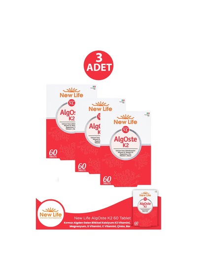 New Life Algoste K2 60 Tablet 3 Adet
