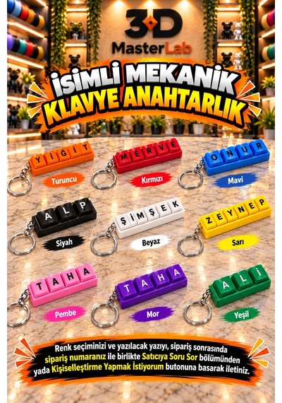 İsimli Mekanik Klavye Anahtarlık