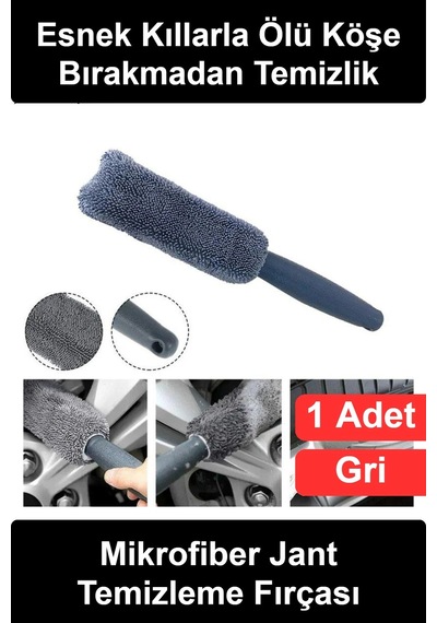 Jantfırçası Mikrofiber Jant Temizleme Fırçası Oto Lastik Yıkama Aparatı Araç Bakım Detaylı Temizlik