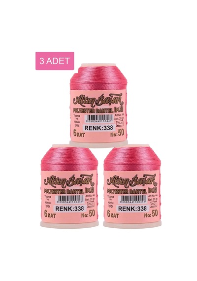 3 Adet Altınbaşak Oya Ve Dantel İpi 20 Gr - Royaleks - No: 338