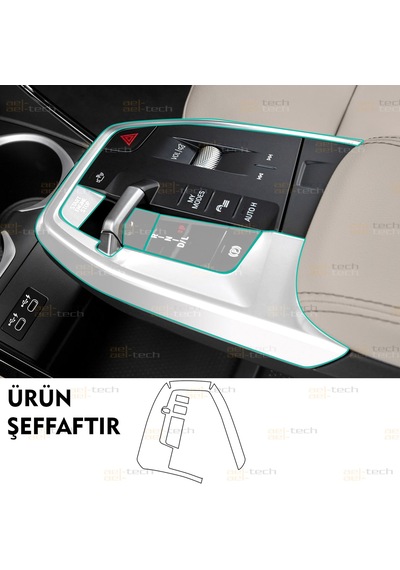 Bmw X1 Uyumlu Vites Etrafı Piano Black Tpu Koruyucu 2023-2026