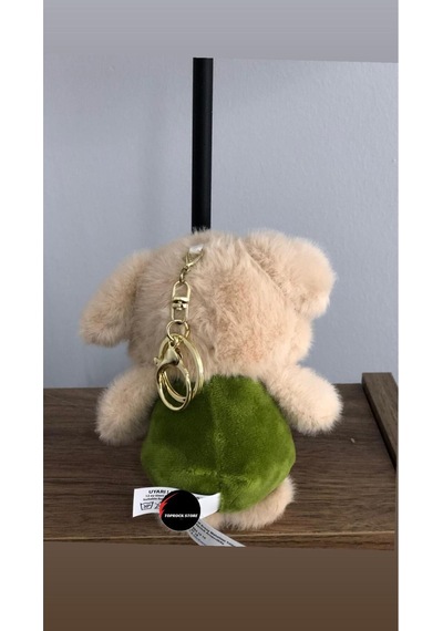 Sevimli Şirin Köpek Peluş Oyuncak Anahtarlık Hediyelik Uyku Arkadaşı 15 Cm Kahverengi