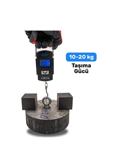 Mns Çok Güçlü Deniz Mıknatısı - Fishing Magnet - Neodyum Daimi Çelik Mıknatıs - Halkalı Pot Mıknatıs - Nikel Kaplı - Paslanmaz - Kararma Yapmaz - Tuzlu Suya Dayanıklı Ø25 Mm 15 Kg