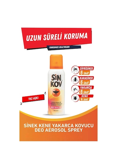 Sinkov Sivrisinek Ve Karasinek Kovucu Aerosol Deo Sprey 100 Ml