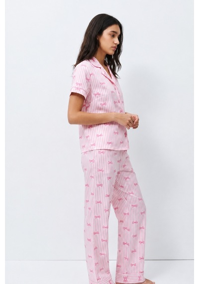 Standart Boy Elastanlı Pembe Pijama Takımı