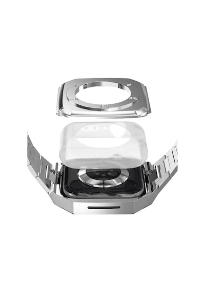 Watch 44mm Metal Petek Kasalı Kordon - Gümüş İtdark9998