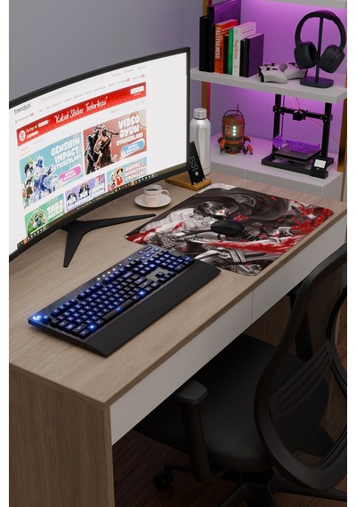 Levi Ackerman Anime V3 - 48x40 Xl Gaming Kauçuk Kaymaz Taban Mouse Pad Fare Altlığı