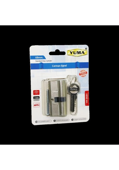 Jenerik 68 Mm Silindir Barel Nikel Saten - 3 Anahtarlı