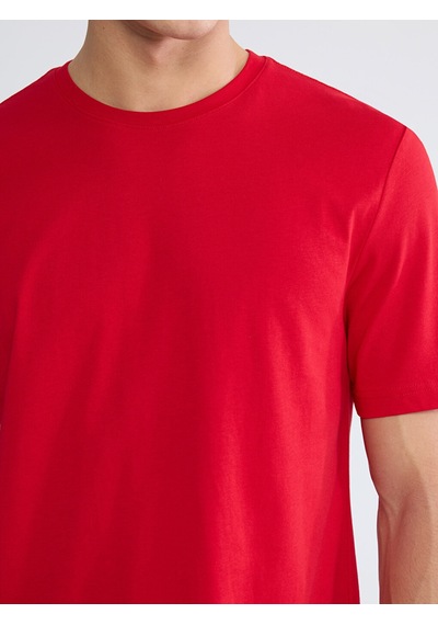 Lcwaıkıkı Classic Kırmızı %100 Pamuk Regular Fit Basic Tişört