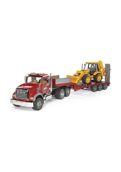 BR02813 Mack Granite Jcb Taşıyan Tır - Bruder