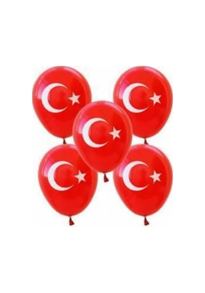 Kikajoy Ay Yıldızlı Bayraklı Balon 100lü