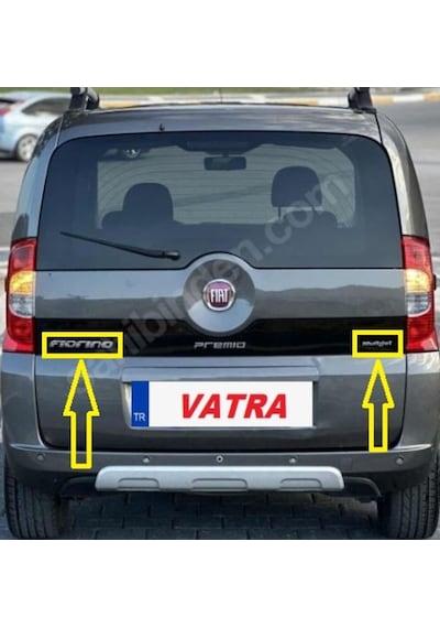 Fiorino Combi 1,3 Multijet Safeline 2008-2015 Multijet Kırmızı "j" Ve Fıorıno Krom Bagaj Yazı Arma